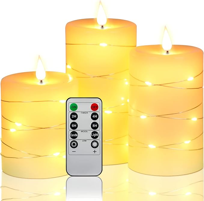 Velas con luces LED